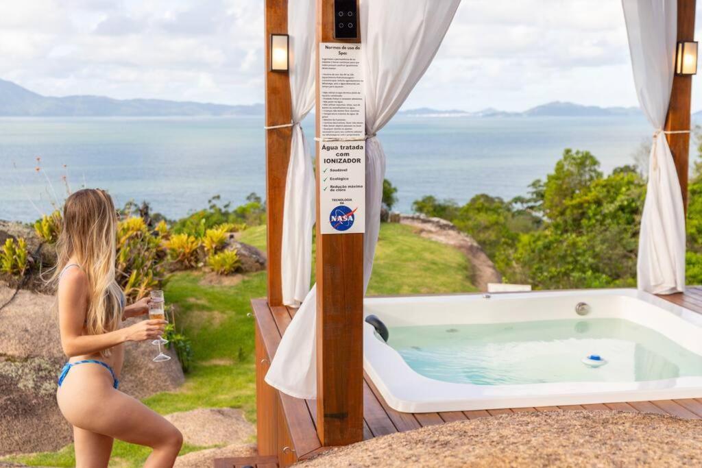 Casa Mirante Do Sol-Vista Exuberante Com Spa Governador Celso Ramos Exteriér fotografie