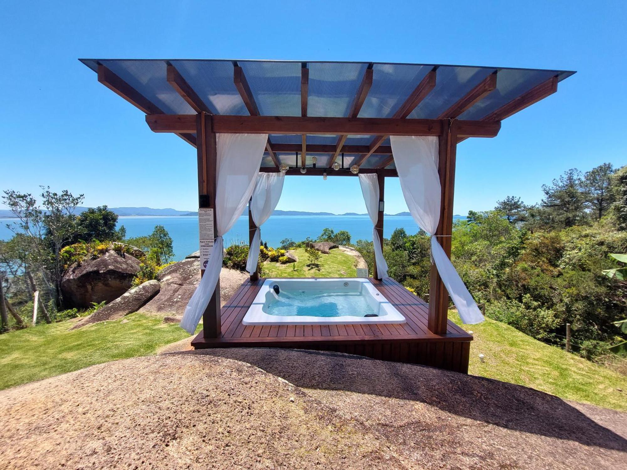 Casa Mirante Do Sol-Vista Exuberante Com Spa Governador Celso Ramos Exteriér fotografie